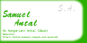 samuel antal business card